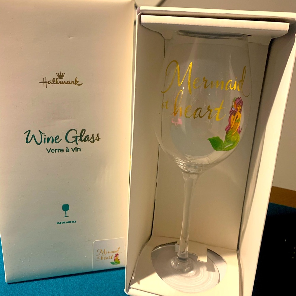 Hallmark Mermaid Wine Glass